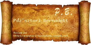 Pásztori Bernadett névjegykártya