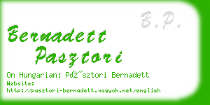 bernadett pasztori business card